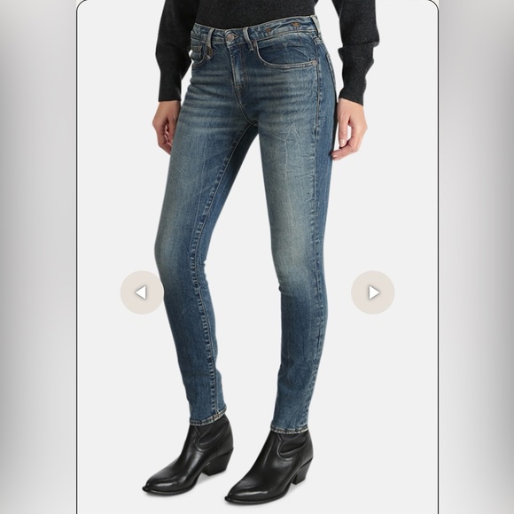 R13 Alison Skinny Jean👖 Howell Indigo 27 ~ NEW! MSRP $380 ~ Made in Italy 🇮🇹 - Picture 11 of 15